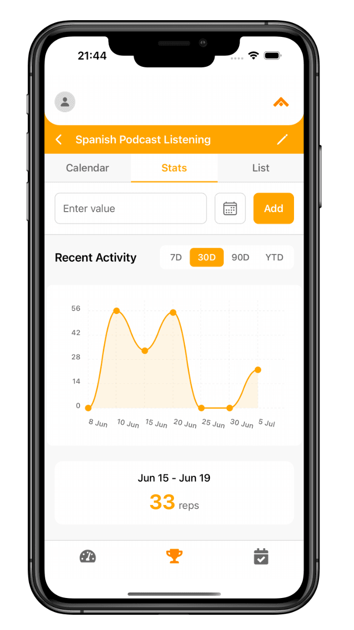Reppd Spanish Podcast Tracking Interface